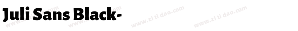 Juli Sans Black字体转换